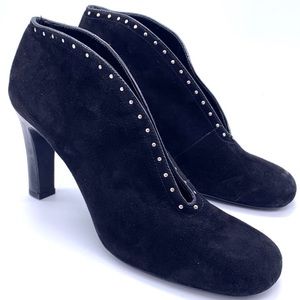 Franco Sarto Suede Studded Black Booties